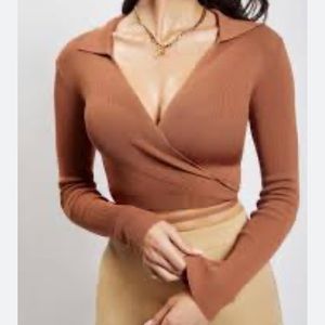 Meshki Ivy Long Sleeve Wrap Top